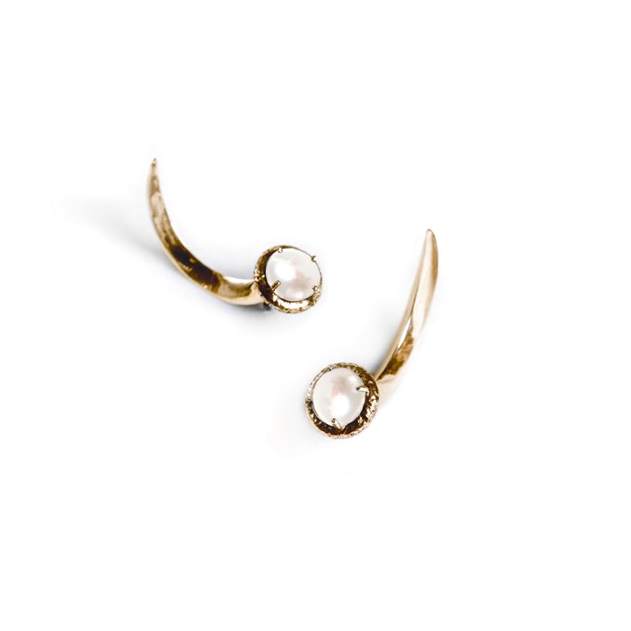 Hooks with bronze pearl UNCINI | OR PERLABRO